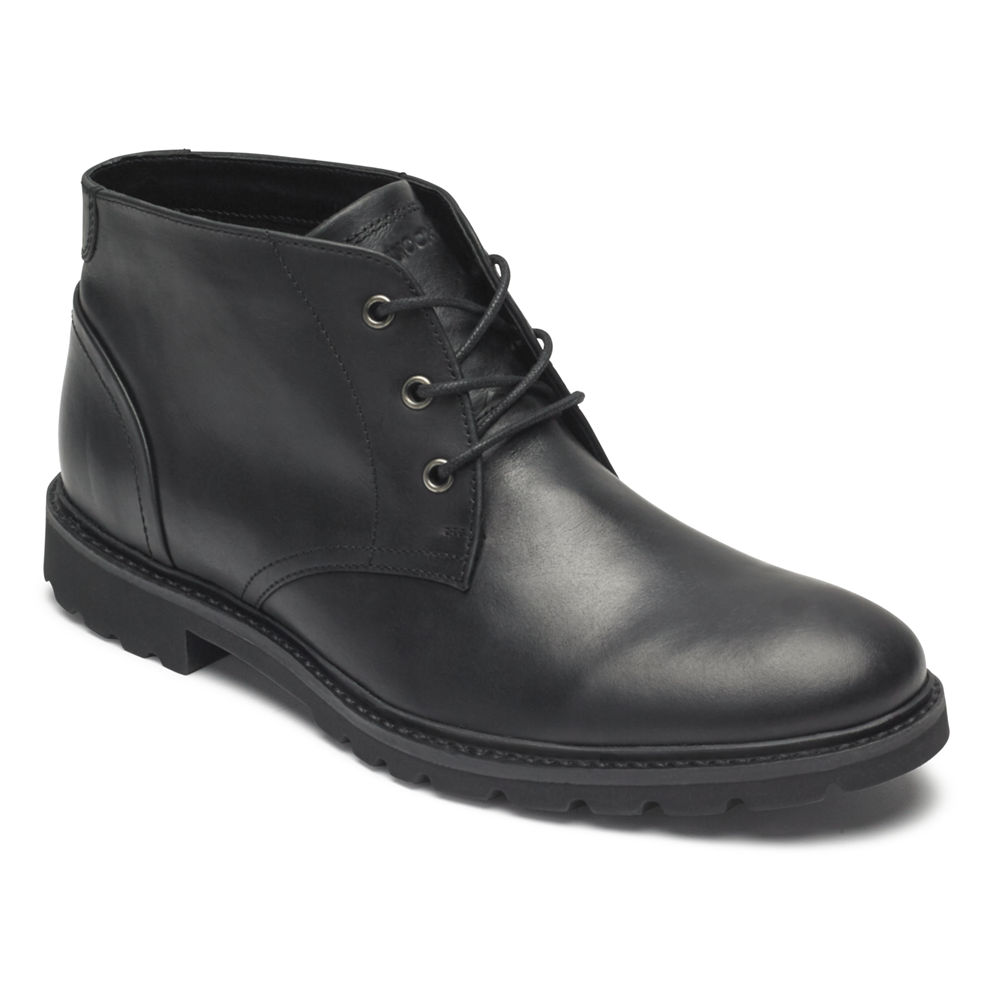 Botas Rockport Hombre Mexico - Sharp & Ready Chukka Negros - NLWYI1250